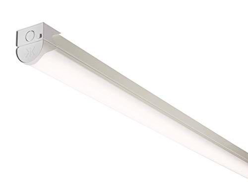 Knightsbridge CCT LED Batten, acero policarbonato, Cct