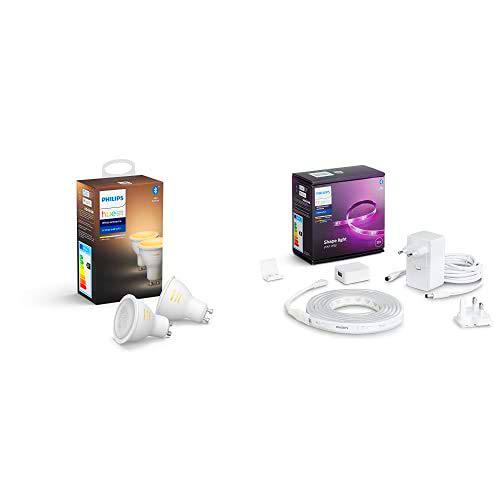 Philips Hue Pack de 2 Bombillas Inteligentes LED GU10