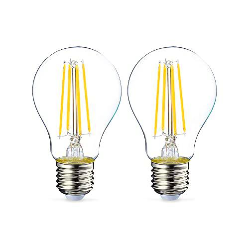 Amazon Basics Bombilla LED Esférica E27 con Filamento