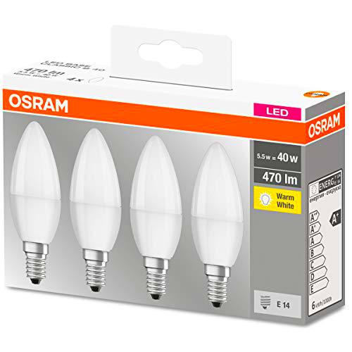 Osram Lámpara LED Base Classic B, en forma de vela con casquillo E14