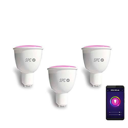 SPC Pack Bombillas Sirius 380 (3 Unidades), LED Wi-Fi GU10