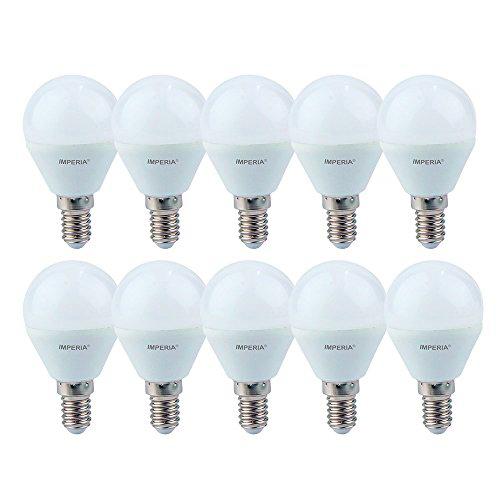 Imperia 6013182 Bombilla LED esférica E14, 6 W, blanco ópalo