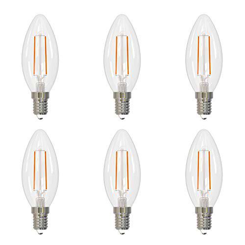 Umi by Amazon - Bombilla vela LED C37 con casquillo Edison de rosca fina E14