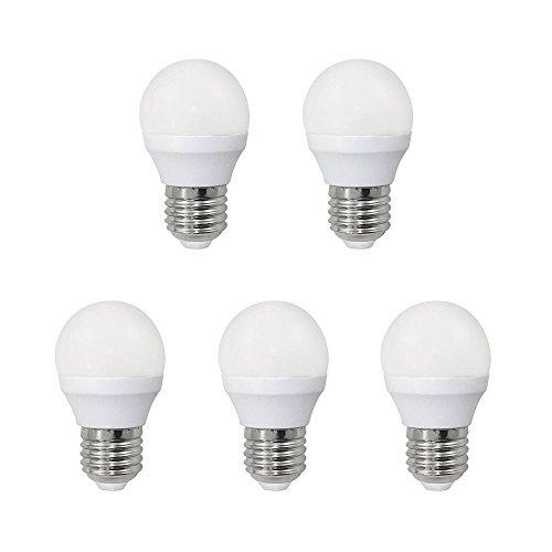 Pack 5x Bombilla LED esférica 6W (equivalente a 40W) Luz fría (6000K) no dimmable