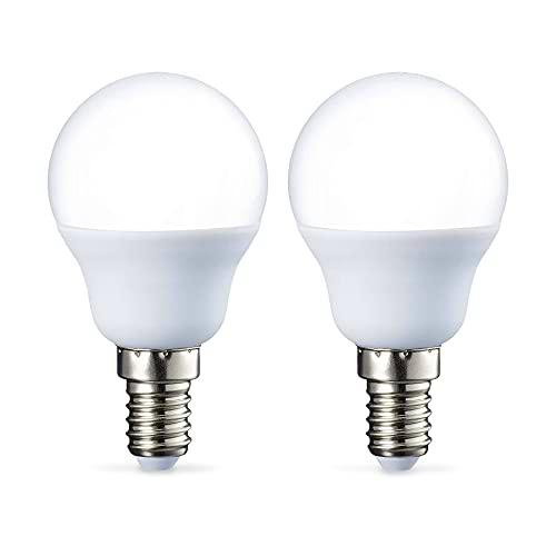 Amazon Basics Bombilla LED E14, P45, 5.5W (equivalente a 40W)