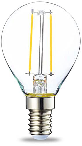 Amazon Basics Bombilla LED E14, P45, 2W (equivalente a 25W)