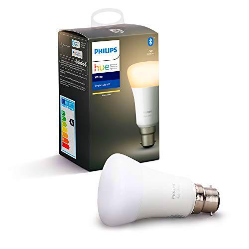 Philips Hue - Bombilla LED inteligente B22, compatible con Bluetooth