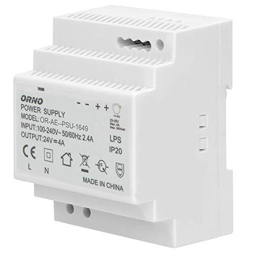 ORNO PSU-1649 Transformador para carril DIN 24VDC, 4A