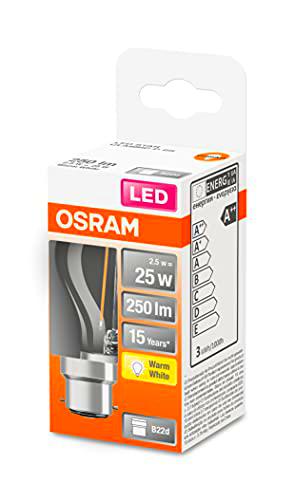 OSRAM LED Star Classic P25, filamento transparente en forma de gota