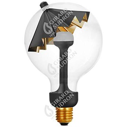 Bombilla Sombrageuse oro negro G125, LED, 5,5 W, E27