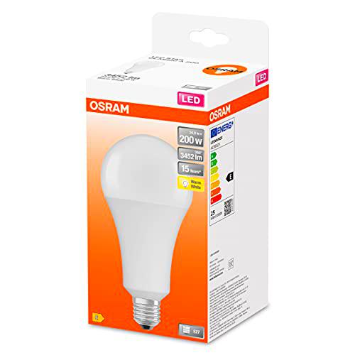 OSRAM LED Star Classic A200, lámpara LED esmerilada en forma de bombilla