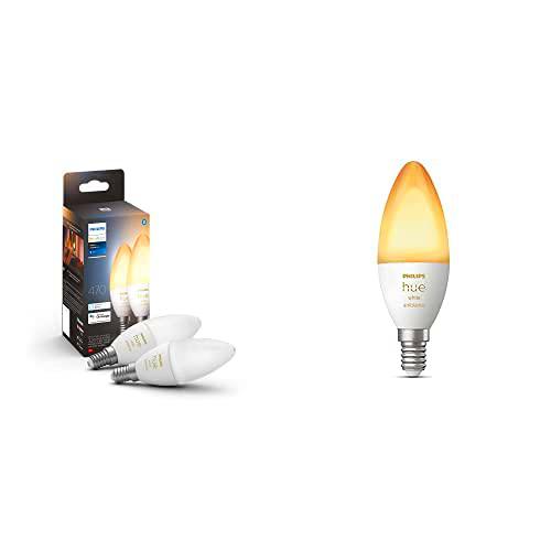 Philips Hue Bombilla inteligente, E14, Luz cálida y fría