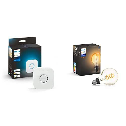 Philips Hue Bombilla inteligente filamento, E27, Globo