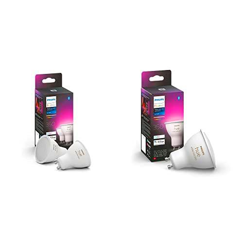 Philips Hue Pack de 2 Bombillas Inteligentes LED GU10