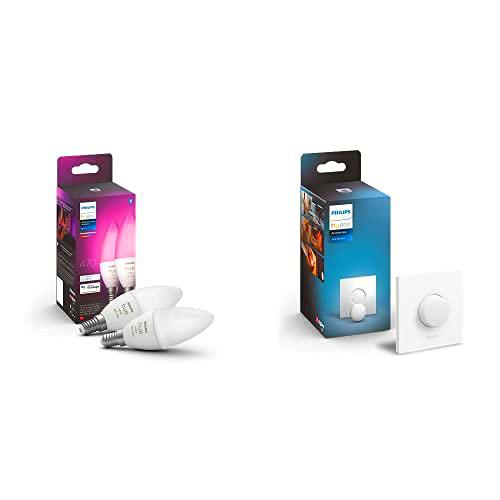 Philips Hue Bombilla Inteligente Vela LED E14, 52 W