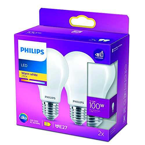 Philips LED Classic Bombilla, 100 W, Estándar A60 E27