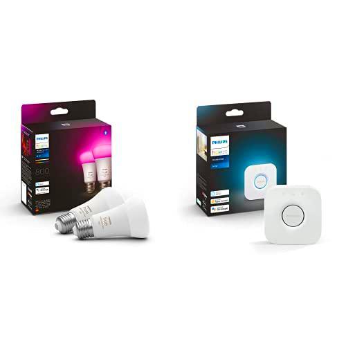 Philips Hue Pack de 2 Bombillas Inteligentes LED E27