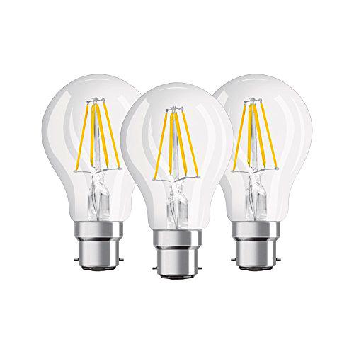 Osram 819498 Bombilla LED B22d, 7 W, Blanco, 3 Unidades