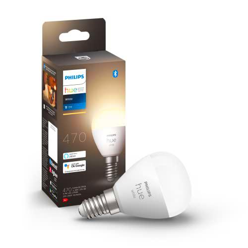 Philips Hue - Bombilla inteligente, E14, Esférica pequeña