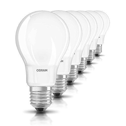 Osram 936454 Bombilla LED E27, 5.2 W, Blanco, 6er Pack, 6