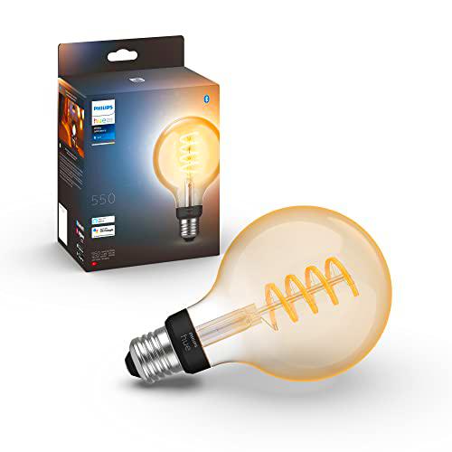 Philips Hue - Bombilla Inteligente de Filamento, G93 E27