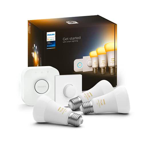 Philips Hue - Bombilla Inteligente, A60 E27, Luz Blanca de Cálida a Fría, 10