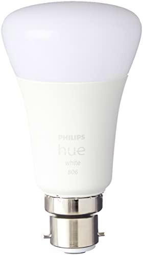 Philips Hue Bombilla inteligente blanca doble paquete LED [B22 Bayoneta Cap]