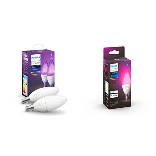 Philips Hue Bombilla Inteligente Vela LED E14, 5.2 W