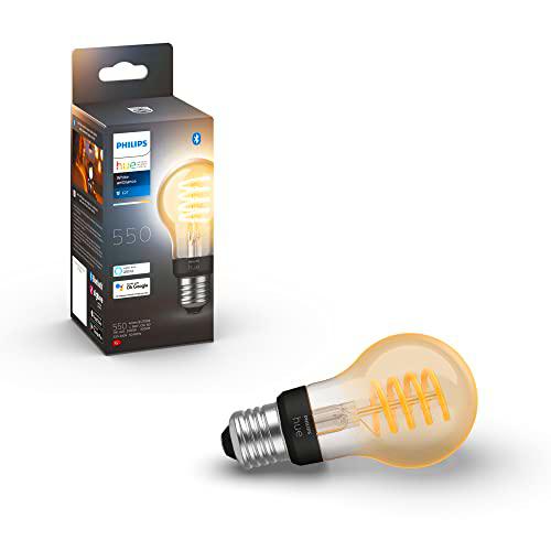 Philips Hue - Bombilla Inteligente de Filamento, A60 E27