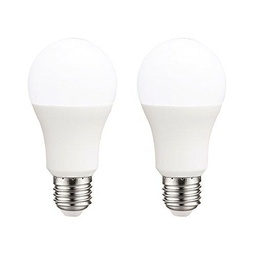 Pack 2x Bombillas estándar LED E27 10W luz calida (3000K) 806 Lm.