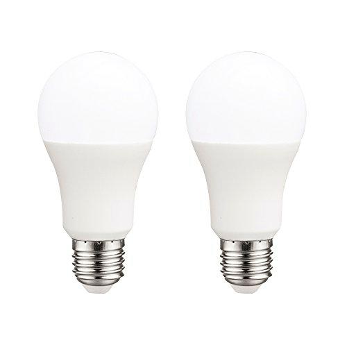 Pack 2x Bombillas estándar LED E27 10W luz calida (3000K) 806 Lm.