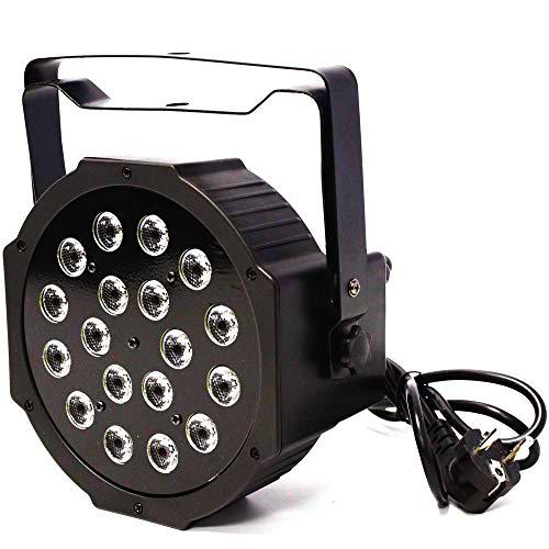 Cablematic - Foco PAR56 de 18 LED de 1W negro DMX512