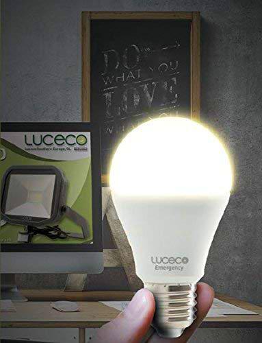 LUCECO Bombilla Led Emergencia E27, 8 W, Blanca, 110 x 60 cm