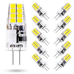 ONSTUY Bombilla LED G4,6000K Blanco Frio,3W Bombilla G4 Equivalente a 35W Halógeno Bombillas,300 Lúmenes,AC/DC 12V,No Regulable