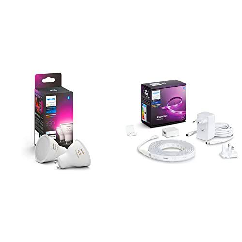 Philips Hue Pack de 2 Bombillas Inteligentes LED GU10