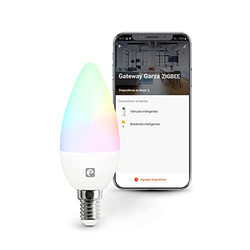 Garza Smart - Bombilla LED Zigbee Vela C37, 5W (equivale a 40W de incandescencia)