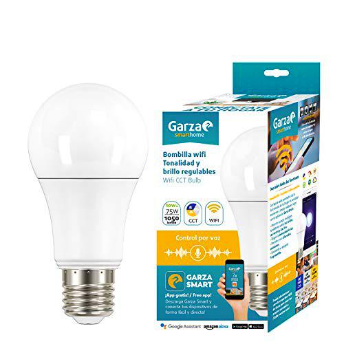 Garza Bombilla LED WiFi CCT Alexa, 10 W, Blanco, 70 x 135 mm