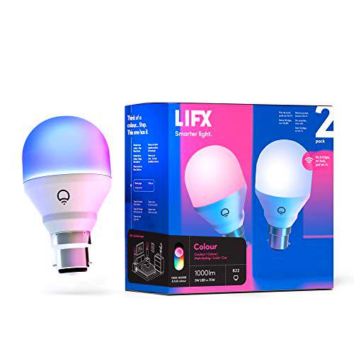 LIFX Colour 2-Pack, A60 1000 lúmenes [B22] pack doble