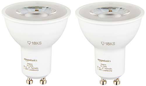 Amazon Basics - Bombilla LED GU10, 5,5 W (equivalente a 50 W)