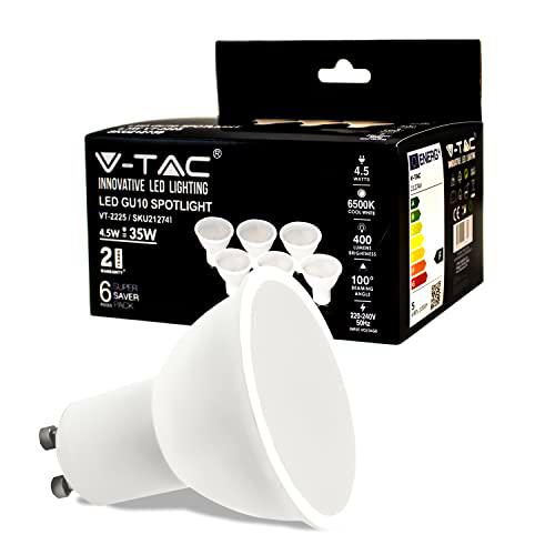 V-TAC Bombilla LED GU10 - 4,5W (Equivalente a 35W)