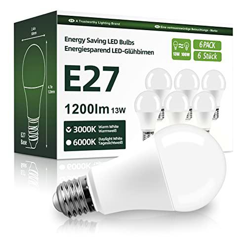 OGADA 13W Bombillas LED, casquillo E27 Luz Blanca Cálida 3000K