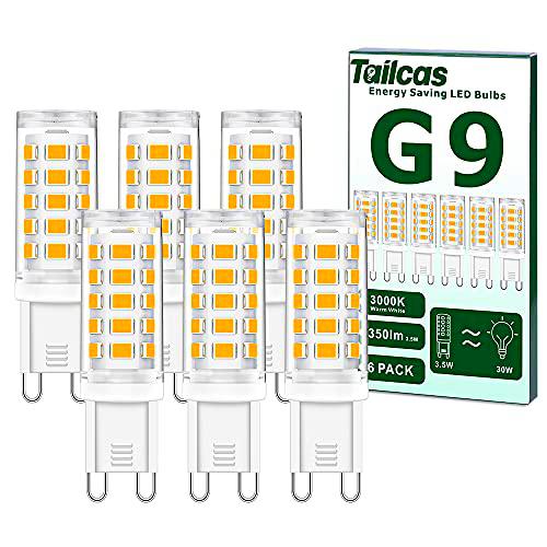 Bombillas G9 Led 3.5W, Equivalente 40W Bombilla Halógena Lámpara G9 