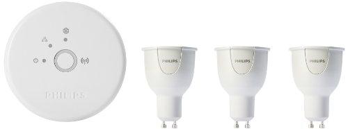 Philips Hue - Kit básico de 3 bombillas, casquillo GU10