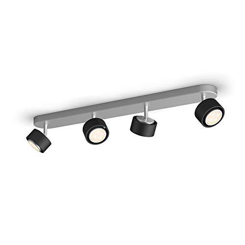 Philips myLiving 4 focos Ferano LED negros en metal