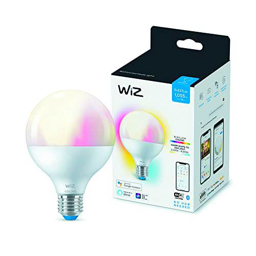 Wiz - Bombilla Inteligente, Led E27, Globo G95, 75 W