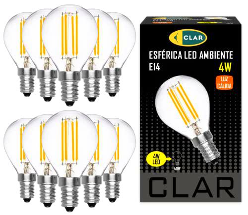 CLAR - Bombilla Filamento Led 4W, Bombilla Led E14