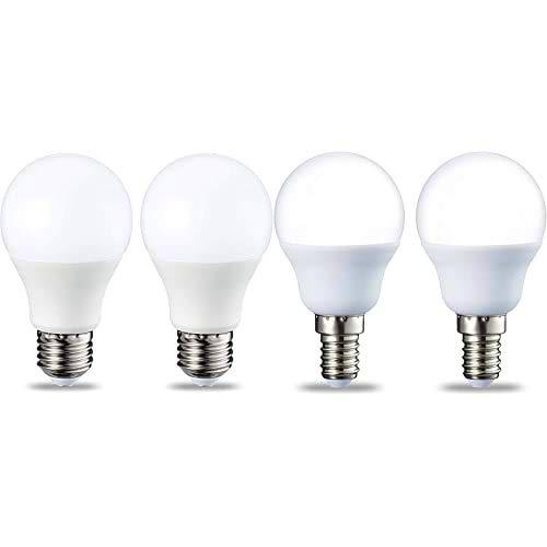 Amazon Basics Bombilla Led Esférica E27, 9W (Equivalente A 60W)