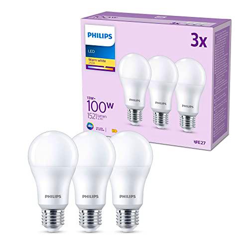 Philips Bombilla LED, Casquillo E27, 13 W, 2700 Kelvins