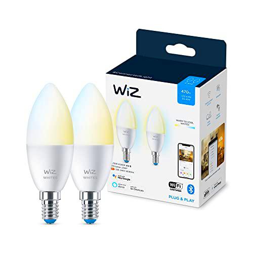 Wiz - Bombilla Inteligente, led E14, 40 W, pack x 2