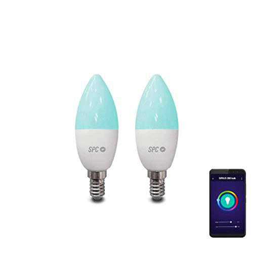 SPC Pack Bombillas Sirius 350 (2 Unidades), LED Wi-Fi E14